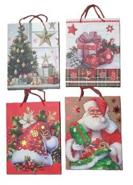Torebka prezentowa 12szt. 31 x 40 cm BOŻE NARODZENIE
