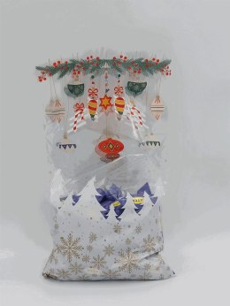 Worek 50szt. opakowanie ozdobne 40 x 25cm gwiazdki BOŻE NARODZENIE