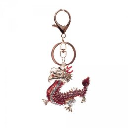 Brelok do kluczy z cyrkoniami smok