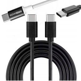Kabel usb typ C 100cm 60W biały i czarny XJ5008
