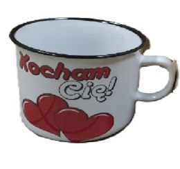 Kubek ceram. retro KOCHAM CIĘ