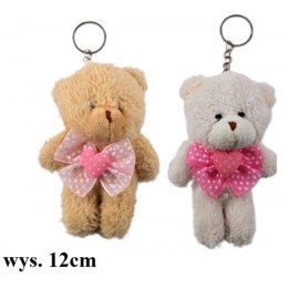 Brelok pluszowy miś z sercem