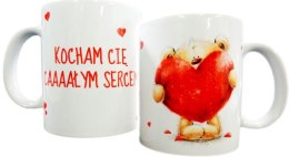 Kubek ceramiczny miś z sercem | K33