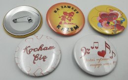 Przypinka walentynkowa 5,5 cm P826