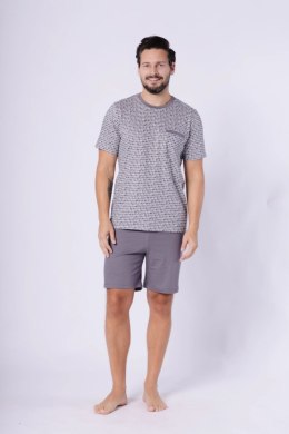 Piżama Męska Model Karol 1751 Stal - M-Max