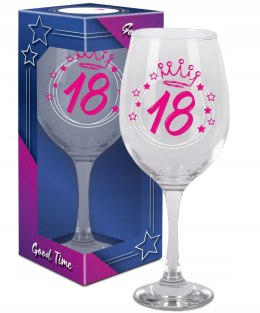 Kieliszek do wina prezent na 18 urodziny upominek 580ml GOOD TIME