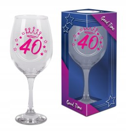 Kieliszek do wina prezent na 40 urodziny upominek 580ml GOOD TIME